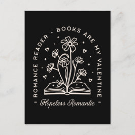 Postal El día de San Valentín de los amantes del libro
