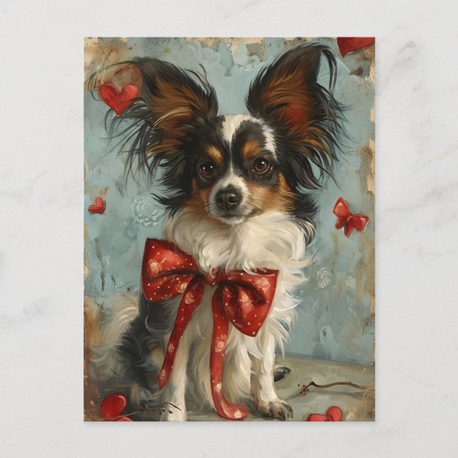 Postal El día de San Valentín de Papillon (Anverso)