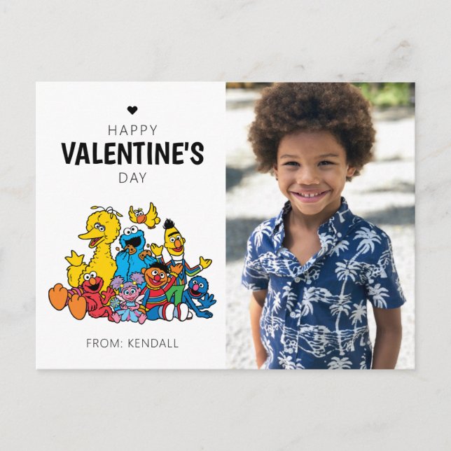 Postal El día de San Valentín de Plaza Sésamo (Anverso)