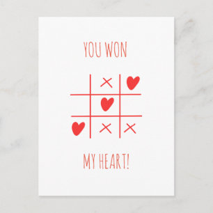 Postal EL DÍA DE SAN VALENTÍN de TAC de TIC TOE