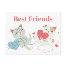 El día de San Valentín Gats Heart Yarn Kitten Mejo