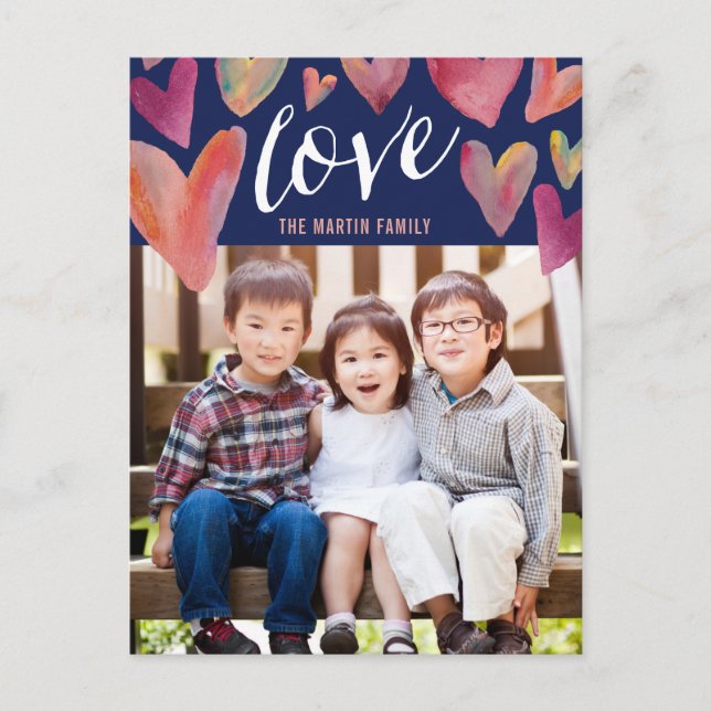 Postal El día de San Valentín llena de amor (Anverso)