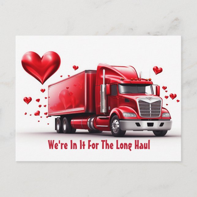 Postal El día de San Valentín Para Camioneros (Anverso)