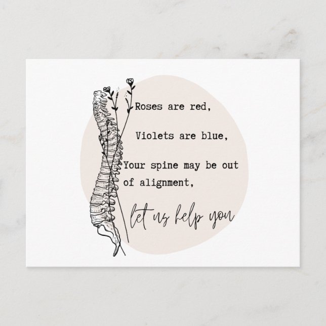 Postal El día de San Valentín quiropráctico, quiropráctic (Anverso)