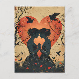 Postal El día de San Valentín Vintage LGBTQ