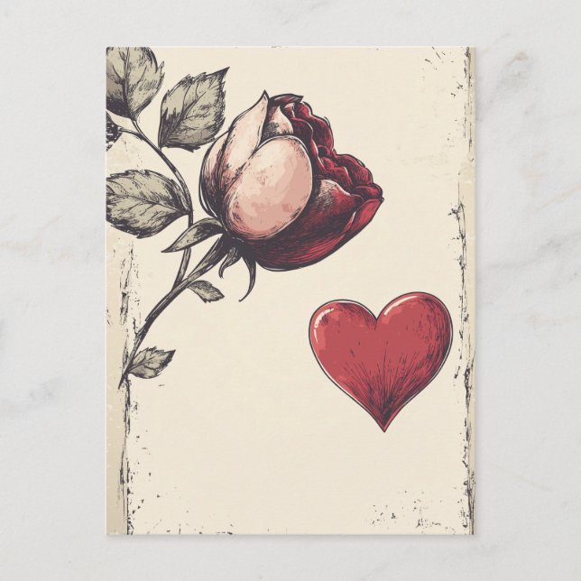 Postal El día de San Valentín Vintgae (Anverso)