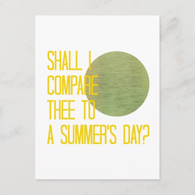 Postal El Día del Verano de Shakespeare (Anverso)