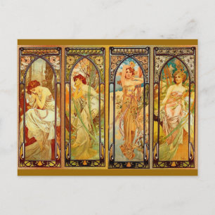 Postal El día - por Alphonse Mucha