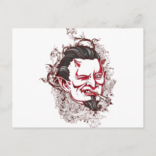 Postal El diablo del tabaco