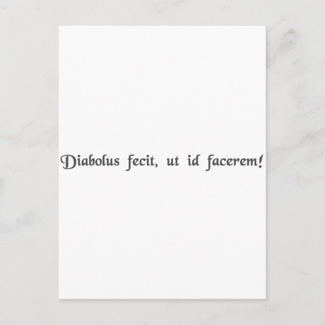 Postal ¡El diablo me hizo hacerlo! (Anverso)