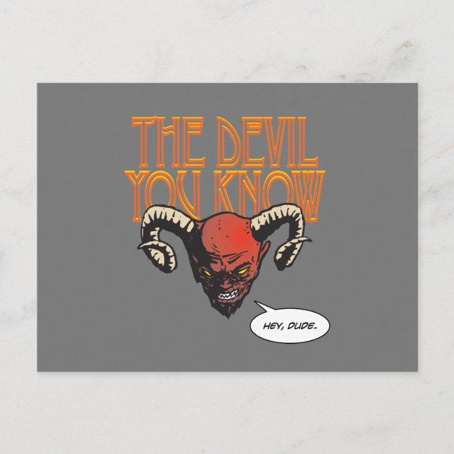 Postal El diablo que conoces a Gray BG (Anverso)