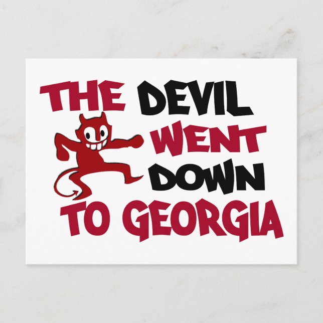 Postal El diablo se fue a Georgia (Anverso)
