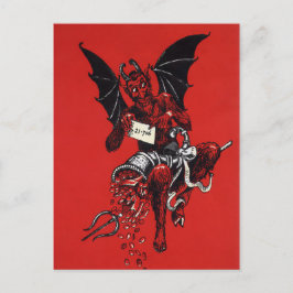 Postal El diablo victoriano vintage