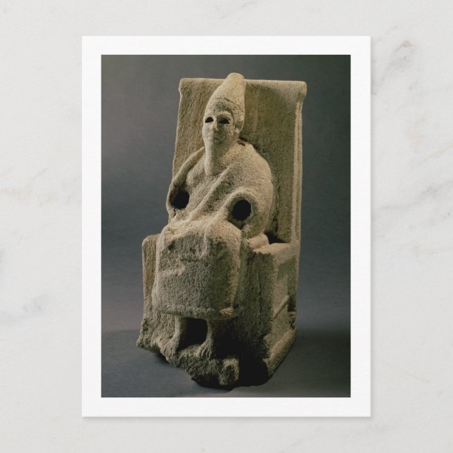 Postal El dios El, de Ugarit, siglo XIII a. C. (limestón) (Anverso)