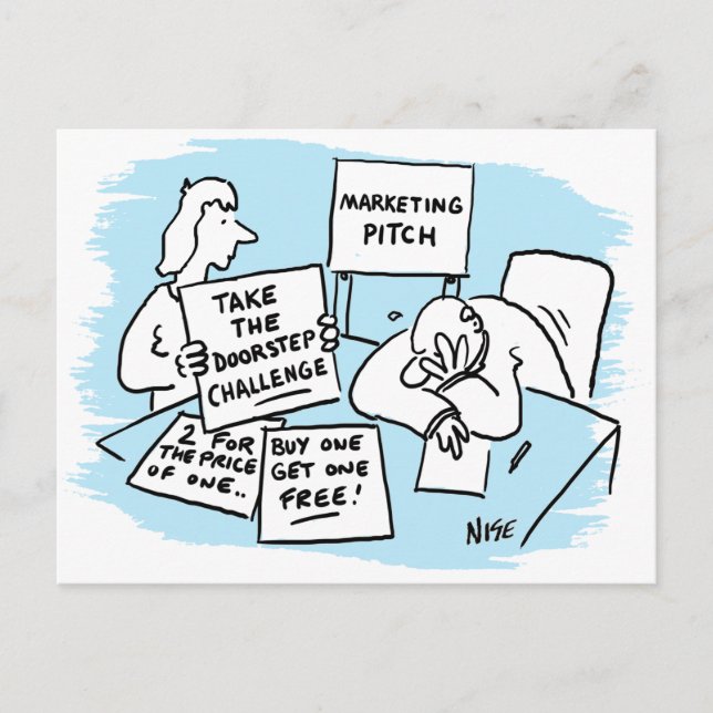 Postal El director de marketing está soportando un compro (Anverso)