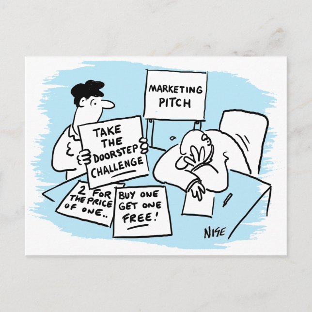 Postal El director de marketing está soportando un compro (Anverso)