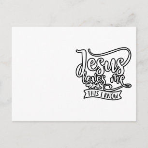 Postal El Diseño Cristiano Jesús Me Ama. Esto lo sé