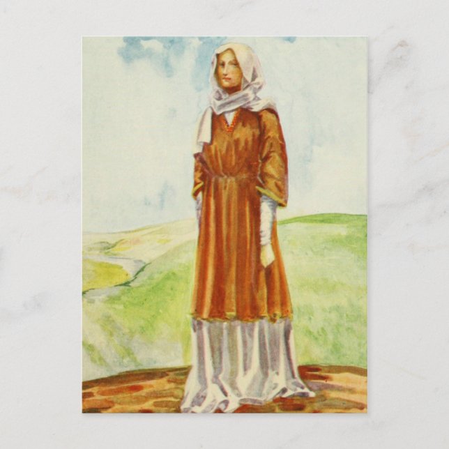 Postal El disfraz de la mujer de los tiempos de William I (Anverso)
