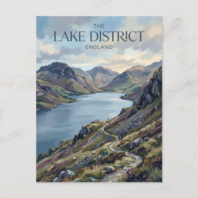 Postal El Distrito de los Lagos Inglaterra (Anverso)