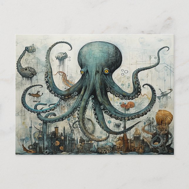 Postal El dominio del leviatán (Anverso)