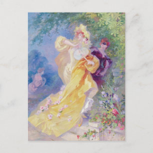 Postal El Domino amarillo, diseño para un tapiz