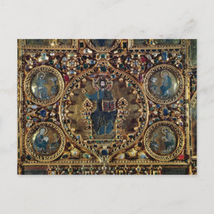Postal El d'Oro de Pala, detalle de Cristo en majestad
