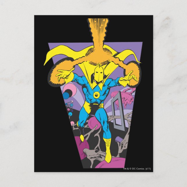 Postal El Dr. Fate manipula la magia (Anverso)