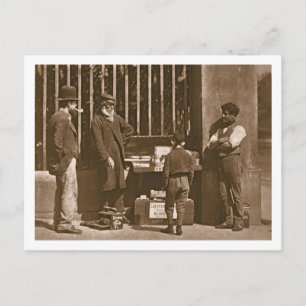 Postal El Dramático zapato negro, 1876-77 (tipo de leña)