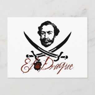 Postal El Draque Pirate Insignia