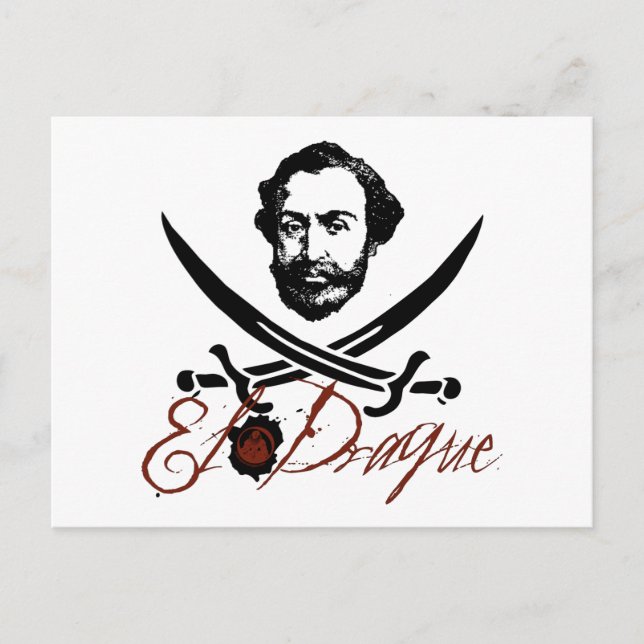 Postal El Draque Pirate Insignia (Anverso)