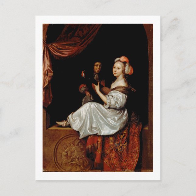 Postal El Duet, 1665 (aceite sobre lienzo) (Anverso)