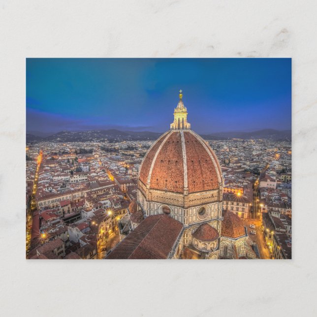 Postal El Duomo en Florencia, Italia (Anverso)