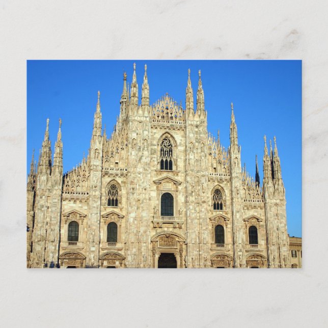 Postal El Duomo, la catedral de Milán (Anverso)