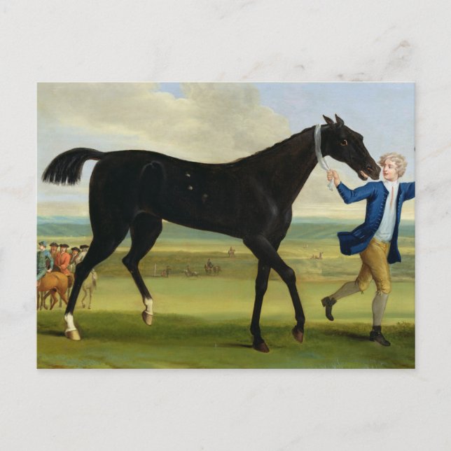 Postal El duque de 'Bonny Black' de Rutland, c.1720 (petr (Anverso)