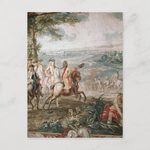 Postal El duque de Marlborough hace una encuesta a sus tr