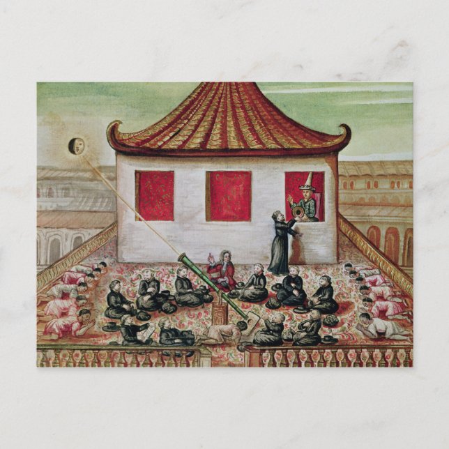 Postal El eclipse del sol en Siam en 1688 (Anverso)