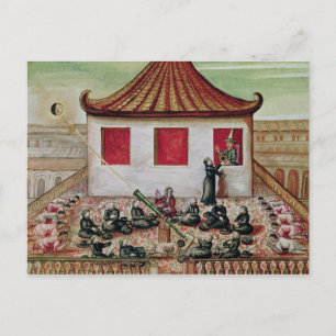 Postal El eclipse del sol en Siam en 1688