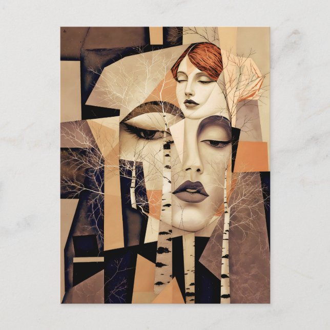 Postal El Eco de “Virelle” – Un Retrato Abstracto (Anverso)