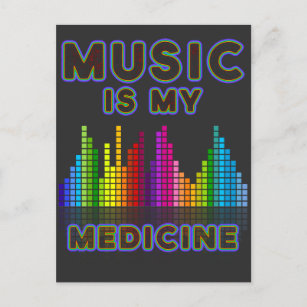 Postal El ecualizador colorido de la medicina musical DJ 