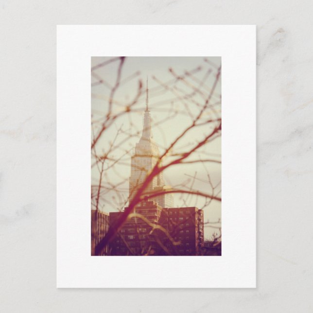 Postal El edificio del estado del imperio, NYC (Anverso)
