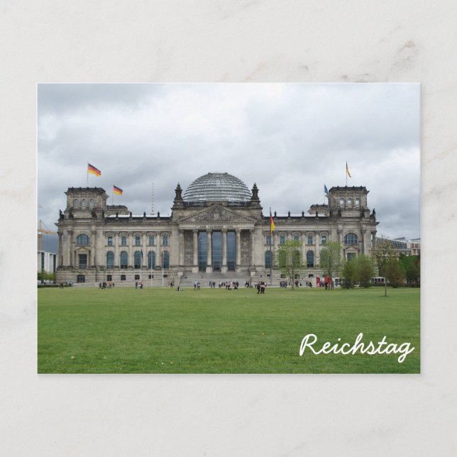 Postal El edificio Reichstag, Berlín (Anverso)