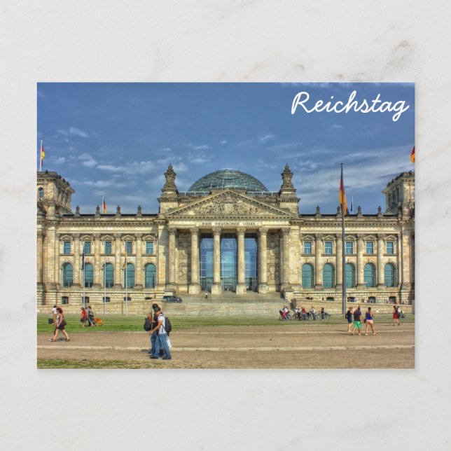Postal El edificio Reichstag, Berlín (Anverso)