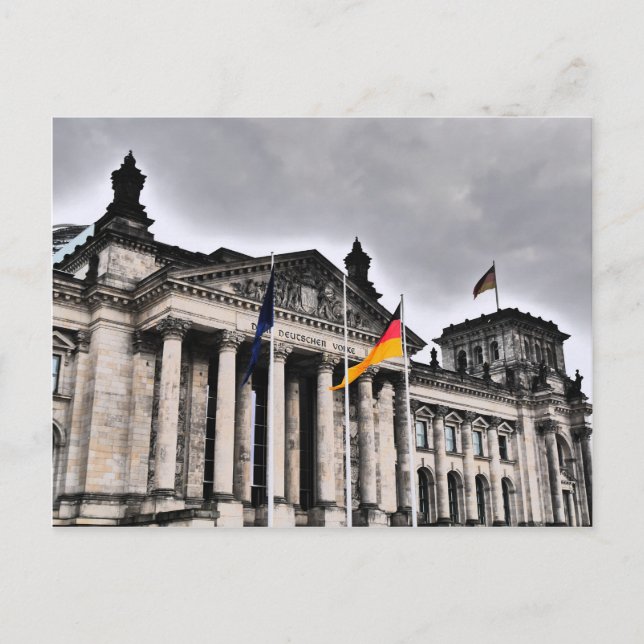 Postal El edificio Reichstag, Berlín (Anverso)