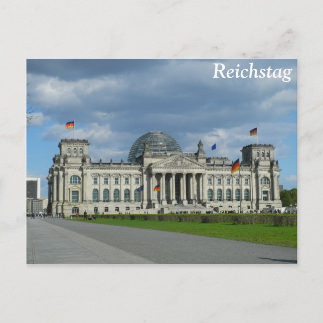 Postal El edificio Reichstag, Berlín (Anverso)