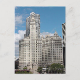 Postal El Edificio Wrigley, Chicago, En Un Día Hermoso