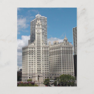 Postal El Edificio Wrigley, Chicago, En Un Día Hermoso