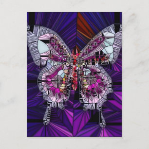 Postal El efecto mariposa real - zafiro y acitismo