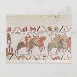 Postal El ejército de William va al Mont Saint-Michel