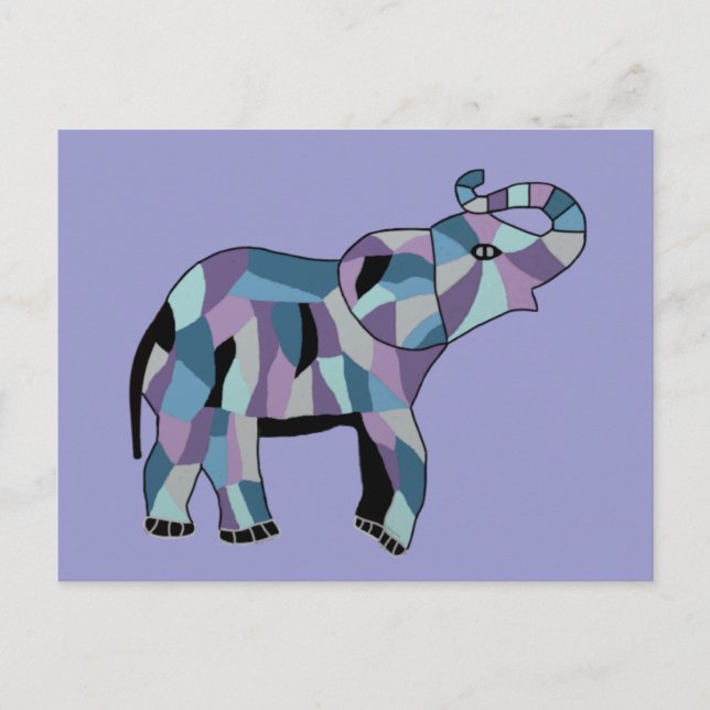 Postal El elefante afortunado (Anverso)