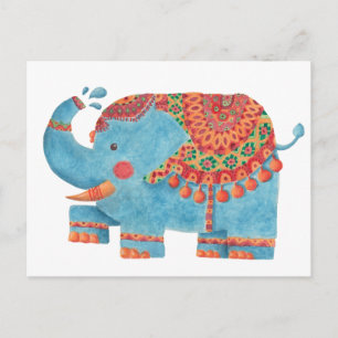 Postal El Elefante Azul